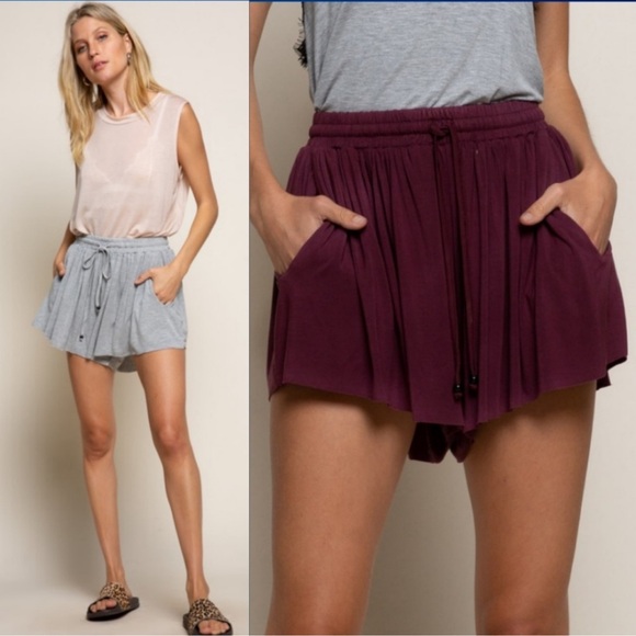 New POL Gray Washed Jersey Shorts - Picture 7 of 8